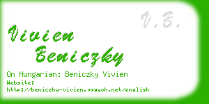 vivien beniczky business card